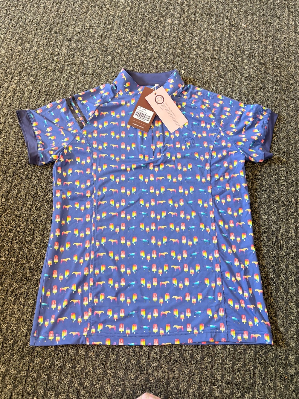 Kathryn Lily Equestrian Ponies & Popsicles Sun Shirt Large NWT